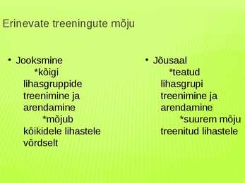 Treeningu mõju inimese füsioloogiale #6