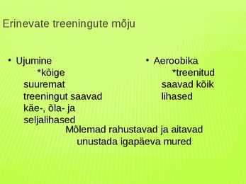 Treeningu mõju inimese füsioloogiale #7