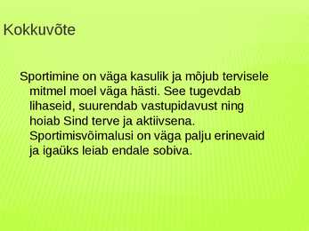 Treeningu mõju inimese füsioloogiale #8