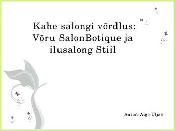 Kahe salongi võrdlus