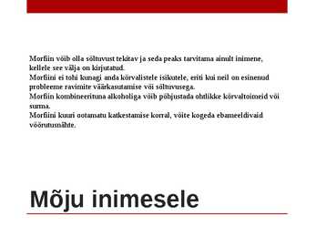 Morfiin ravimina #4