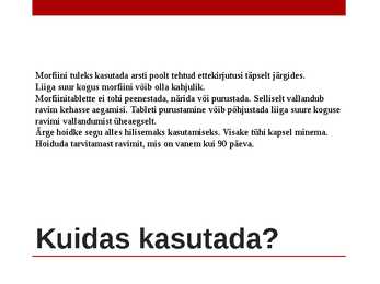 Morfiin ravimina #5