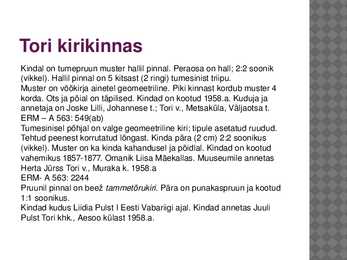 TORI RAHVARÕIVAD #31