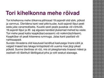 TORI RAHVARÕIVAD #38