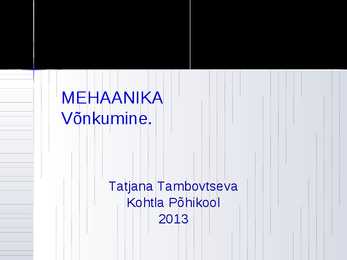 MEHAANIKA - Võnkumine