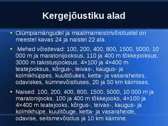 Kergejõustiku Võistlusmäärused #2