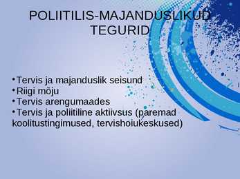 ELAMISTOIMINGUID MÕJUTAVAD TEGURID #7