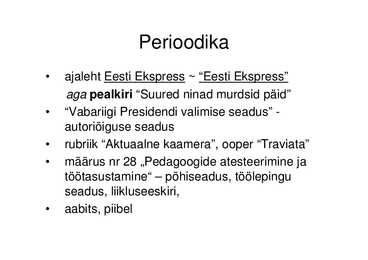 Eesti keele väljendusõpetus #15