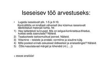 Eesti keele väljendusõpetus #3