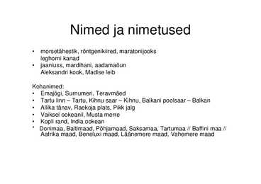 Eesti keele väljendusõpetus #6