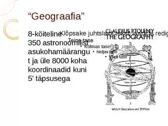 Ptolemaios ja tema kaardid esitlus #4