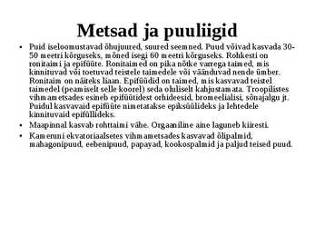 Kameruni Metsamajandus #4