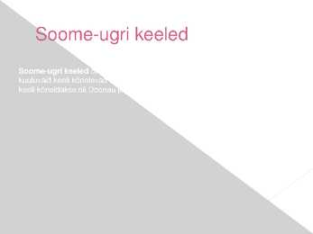 Soome-ugri keeled #2