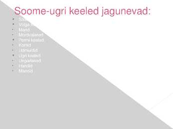 Soome-ugri keeled #7