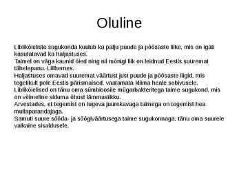 Haljastuses kasutavate taksonite määramine sugukonnas liblikõielised #24