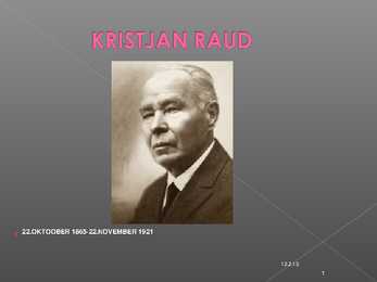 KRISTJAN RAUD
