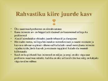 Maailma toiduprobleemid #7