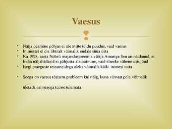 Maailma toiduprobleemid #8