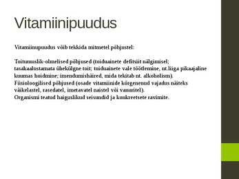 Ensüümid-vitamiinid ja hormoonid #12