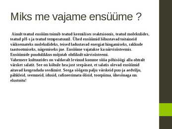 Ensüümid-vitamiinid ja hormoonid #4