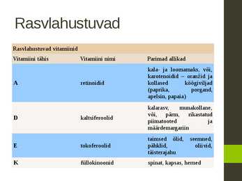 Ensüümid-vitamiinid ja hormoonid #8