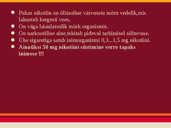 NIKOTIINI ETTEKANNE #3