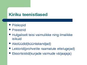 Katoliku kiriku organisatsiooni ja vaimulikkonna kujunemine #4