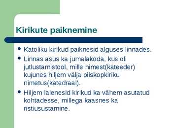 Katoliku kiriku organisatsiooni ja vaimulikkonna kujunemine #6