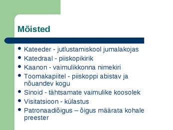 Katoliku kiriku organisatsiooni ja vaimulikkonna kujunemine #10