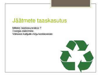 Jäätmed ja looduskeskkond #4