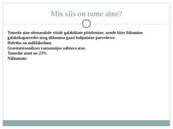 Varjatud aine-tume aine #8