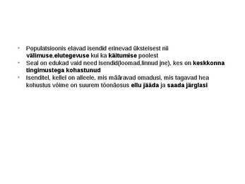 Looduslik valik ja liikide tekkimine #2