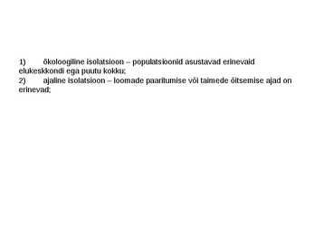 Looduslik valik ja liikide tekkimine #15