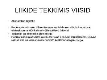 Looduslik valik ja liikide tekkimine #18