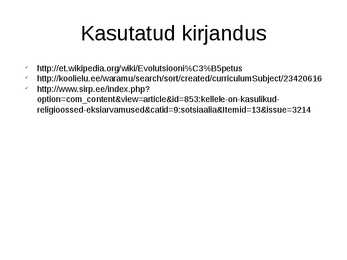 Looduslik valik ja liikide tekkimine #29