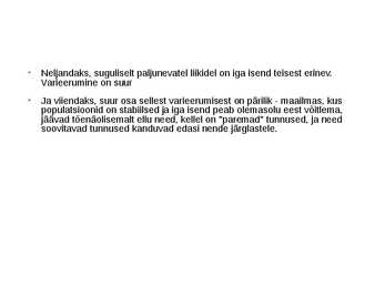 Looduslik valik ja liikide tekkimine #7