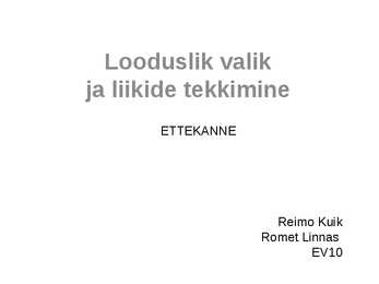 Looduslik valik ja liikide tekkimine