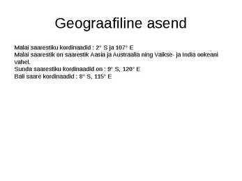 Kagu-Aasia saared #5