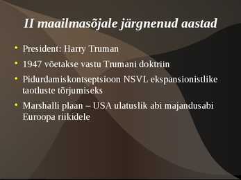 USA peale Teist maailmasõda #2