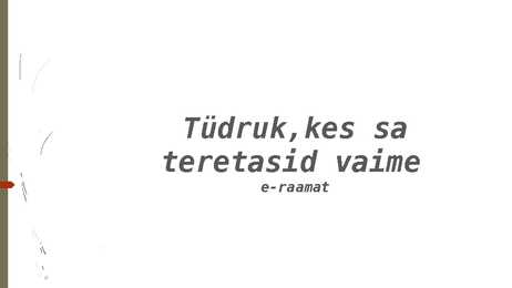 Tüdruk-kes sa teretasid vaime  e-raamat