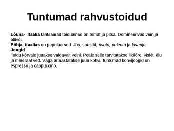 Itaalia köök #3