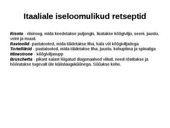 Itaalia köök #8