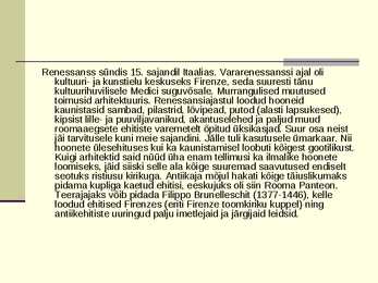 Quattrocento ehk Vararenessanss #3