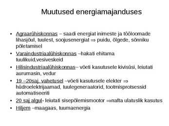 ENERGIAMAJANDUS #3