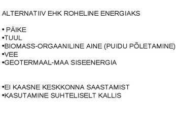 ALTERNATIIVSED ENERGIAALLIKAD #2