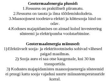 ALTERNATIIVSED ENERGIAALLIKAD #10