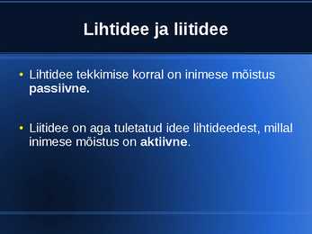Lihtideed ja liitideed #4