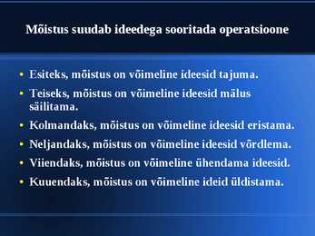 Lihtideed ja liitideed #6