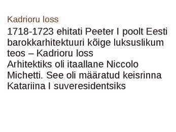 Barokk Tallinna ehituskunstis #5