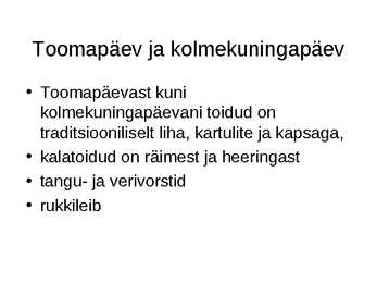 Rahvakalendri tähtpäevad #2